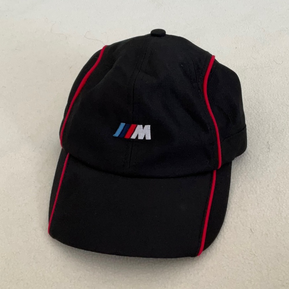 Black BMW Racing Hat With Adjustable Back